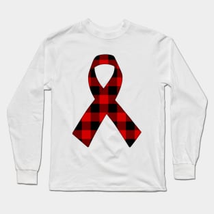 Red Plaid Ribbon Long Sleeve T-Shirt